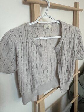Aritzia Fey Cardigan, size small, grey